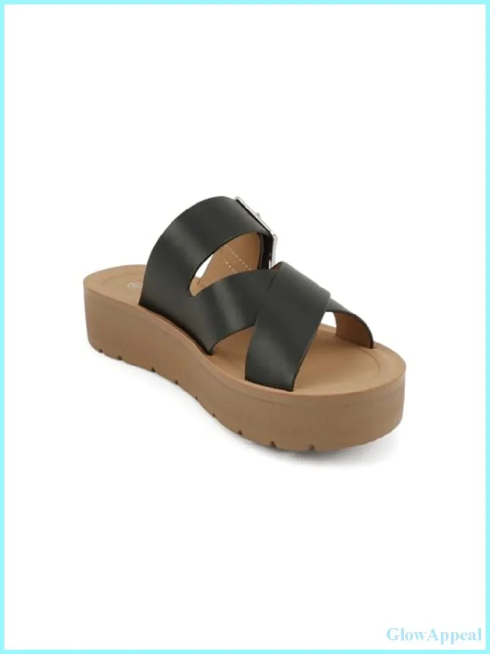 Women Open Toe Multi-Strap Flatform Sandals Platform Ankle Strap Casual